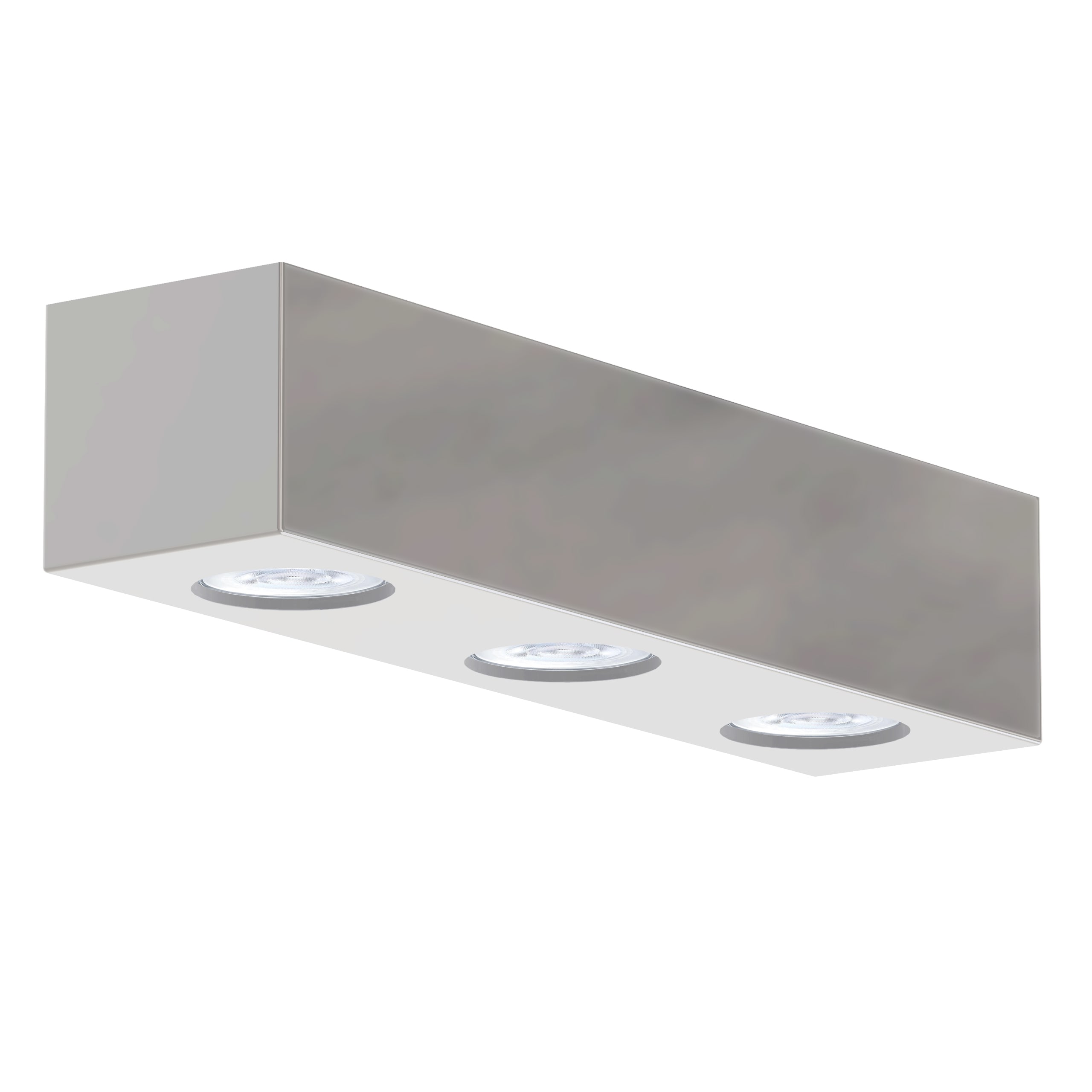 LUMICOM - LUMICOM | MANHATTAN L Plafoniera, 3X GU10, max 33W, metallo, bianco lucido, 30x10cm