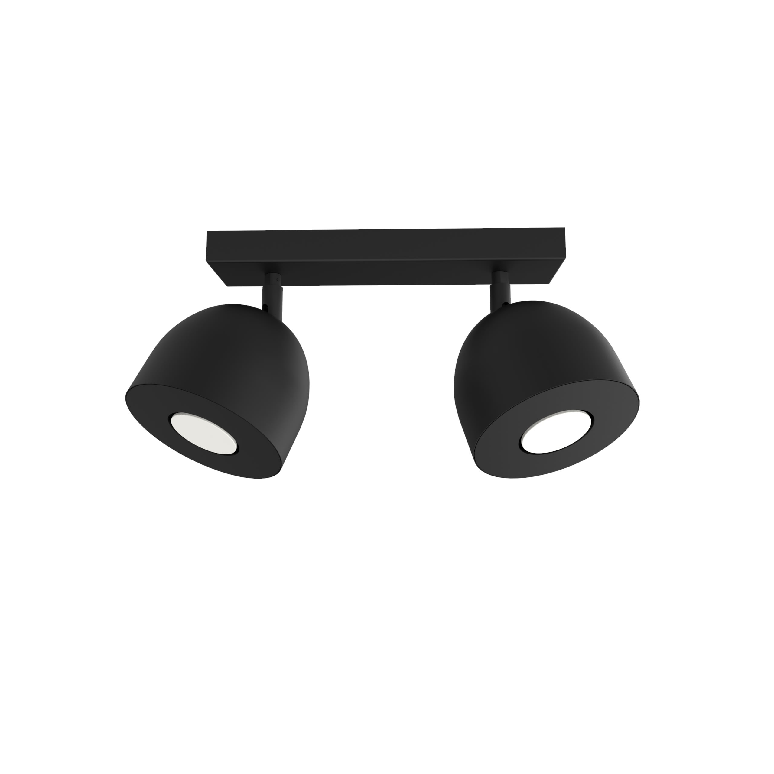 LUMICOM - LUMICOM | CAMPANELLA Plafoniera, 2X GU10, max 33W, metallo, nero, D.12cm