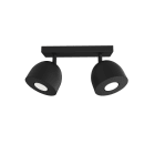 LUMICOM - LUMICOM | CAMPANELLA Plafoniera, 2X GU10, max 33W, metallo, nero, D.12cm