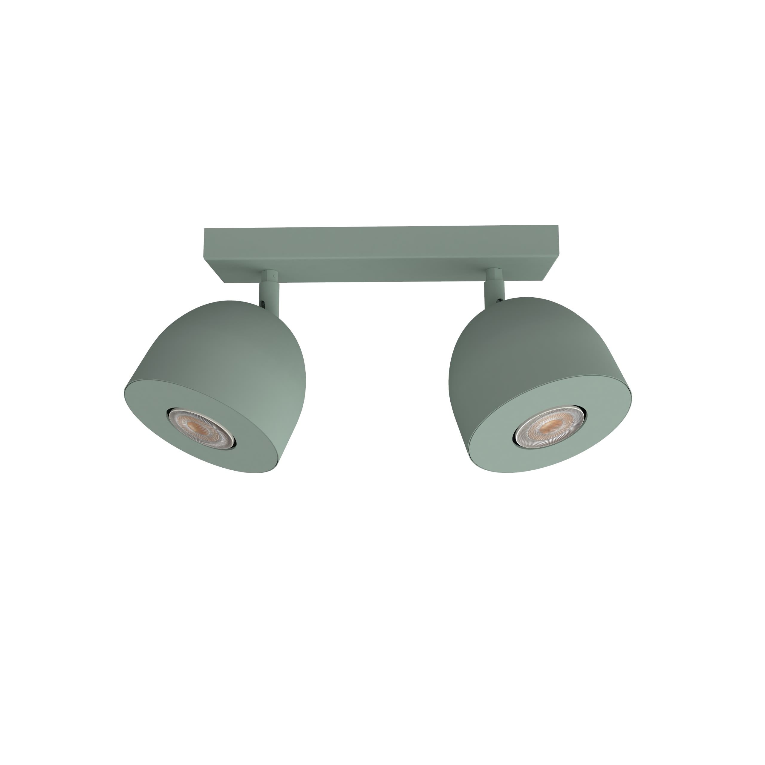 LUMICOM - LUMICOM | CAMPANELLA Plafoniera, 2X GU10, max 33W, metallo, verde iceberg, D.12cm