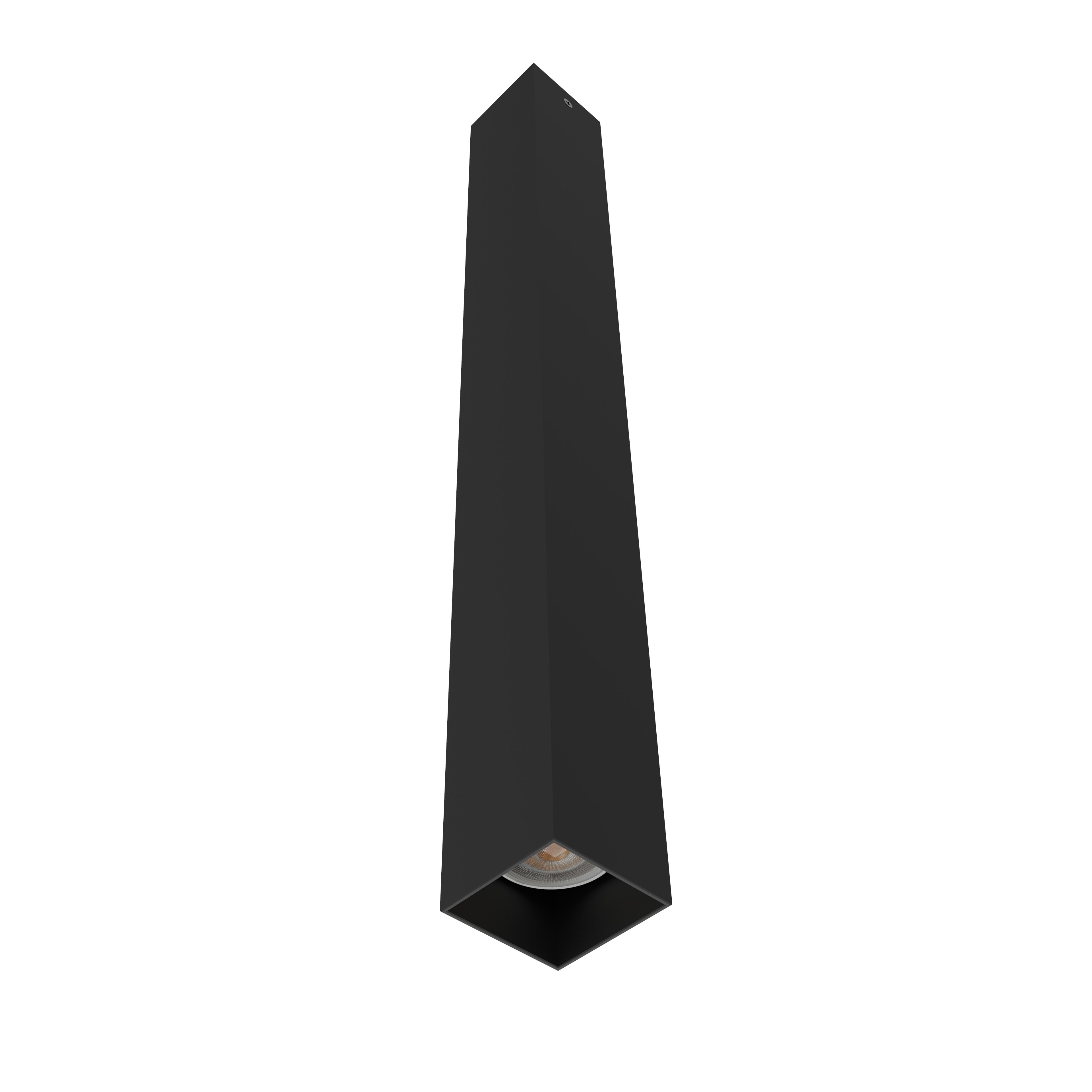 LUMICOM - LUMICOM | CUBE Plafoniera, 1X GU10, max 33W, metallo, nero opaco, H60cm