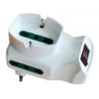 MED - Multipresa 1 shuko+2 bivalenti con protezione sovraccarico 10 amp, spina 10