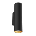LUMICOM - LUMICOM | ROND Applique, 2X GU10, max 33W, metallo, nero opaco/foglia oro, H18cm
