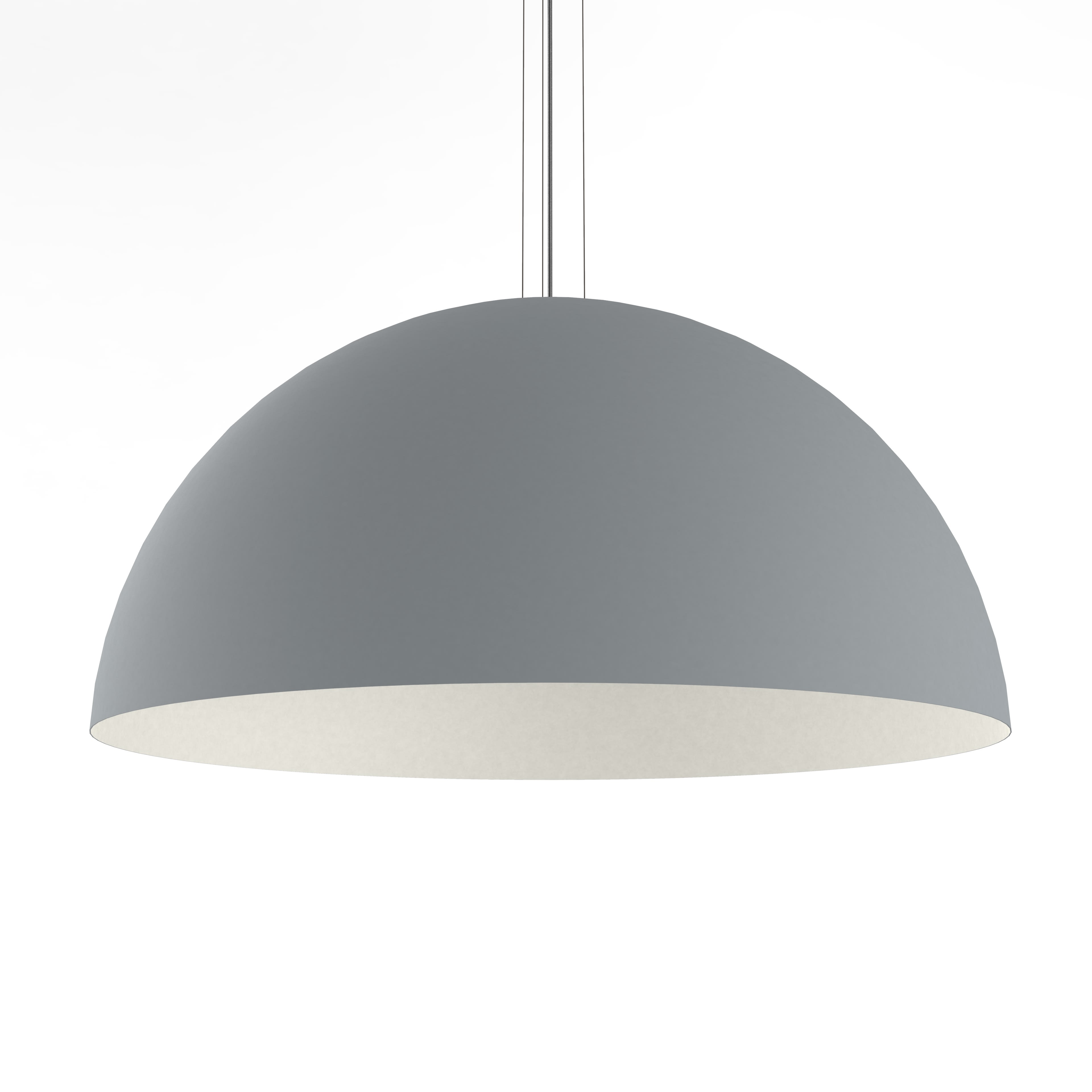 LUMICOM - CASSIS Pendelleuchte, Ø80, Metall Graues/Weiß, 1 x E27