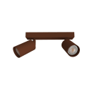LUMICOM - LUMICOM | FORM M Plafoniera, 2X GU10, max 33W, metallo, marrone corten, L.30cm
