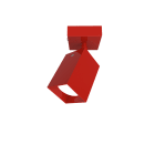 LUMICOM - LUMICOM | BRINCK Plafoniera S, 1X GU10, max 33W, metallo, rosso lucido, L.6cm