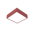 LUMICOM - MONDRIAN PLAFONIERA 28X28 METALLO ROSSO COWHIDE 18W 4000K