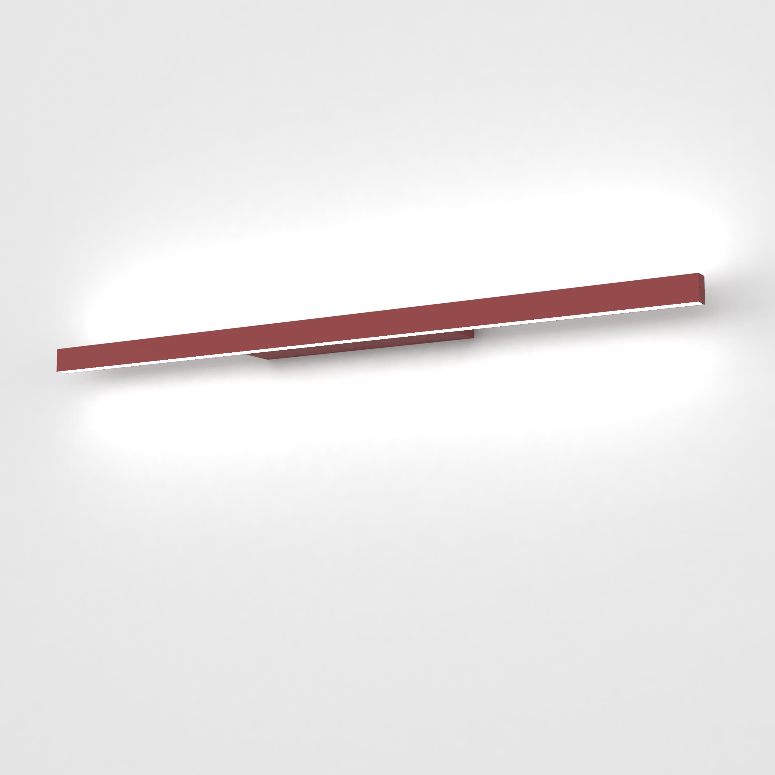 LUMICOM - LUMICOM | RIFT wandleuchte l, STRIP LED, 30W/m, 4000K, metall, rot cowhide, L.90