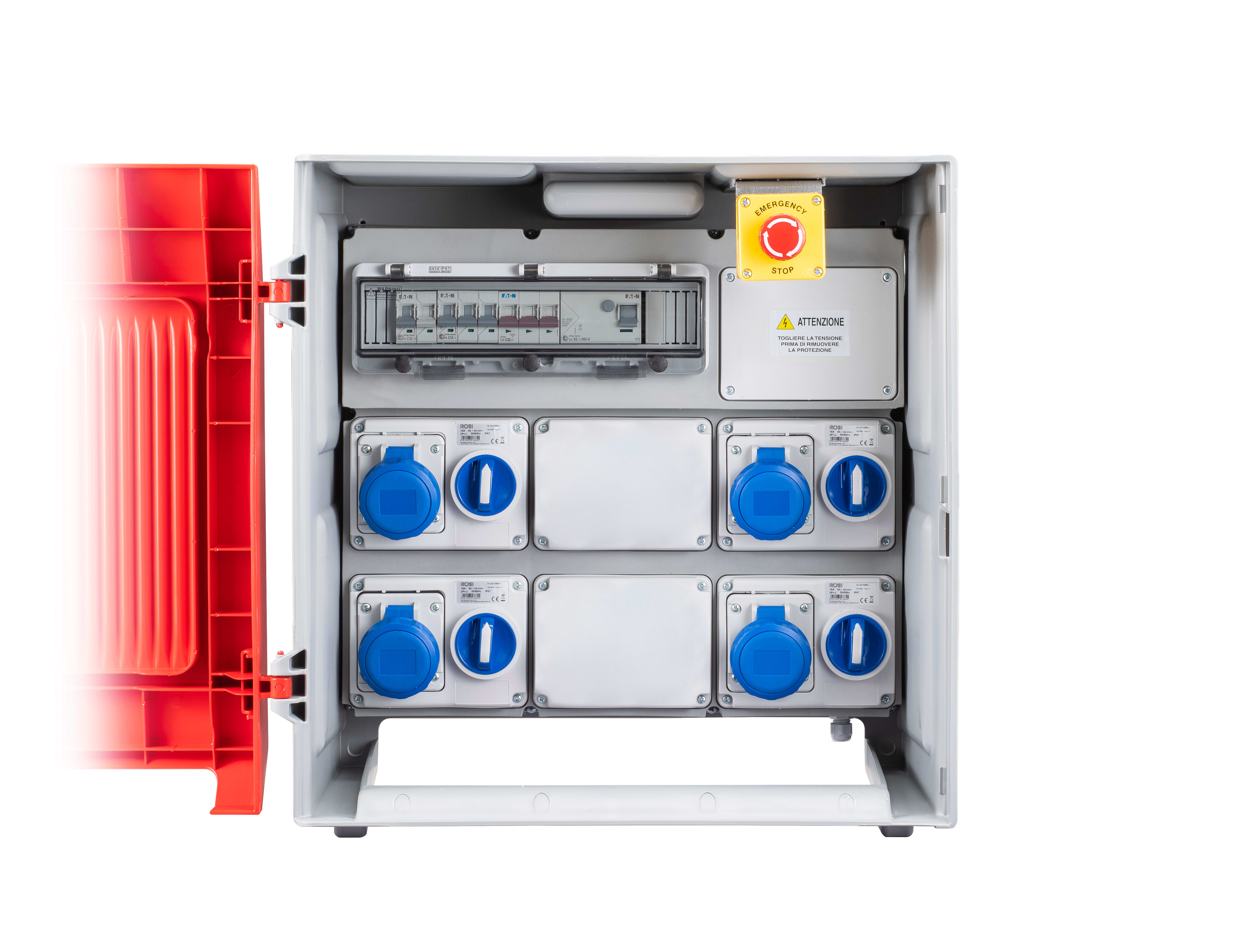 ROSI MATERIALE ELETT - QUADRO ACS DA CANTIERE NO. 4 PRESE INTERBL. 16 A 2P+T, 14KW