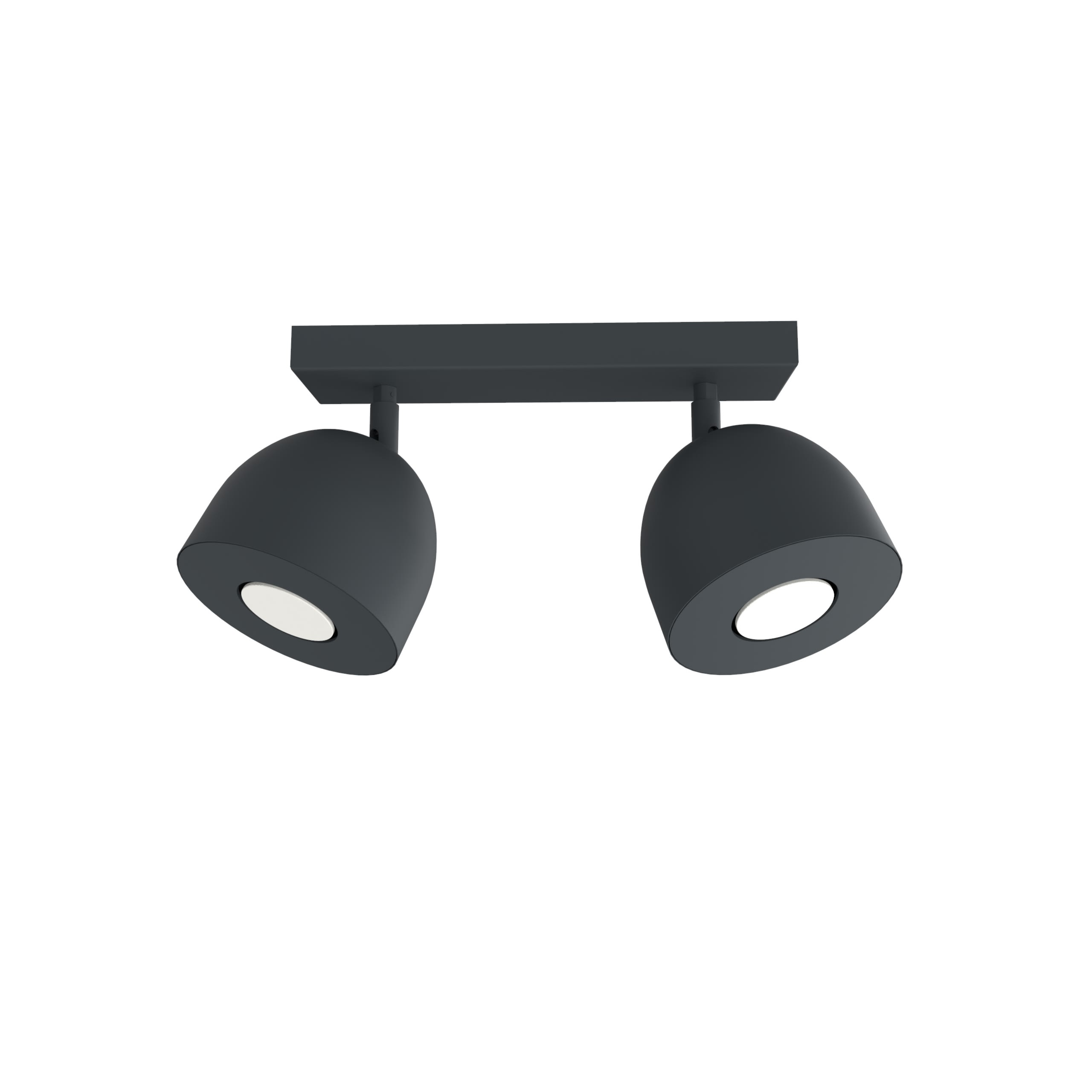 LUMICOM - LUMICOM | CAMPANELLA Plafoniera, 2X GU10, max 33W, metallo, antracite, D.12cm