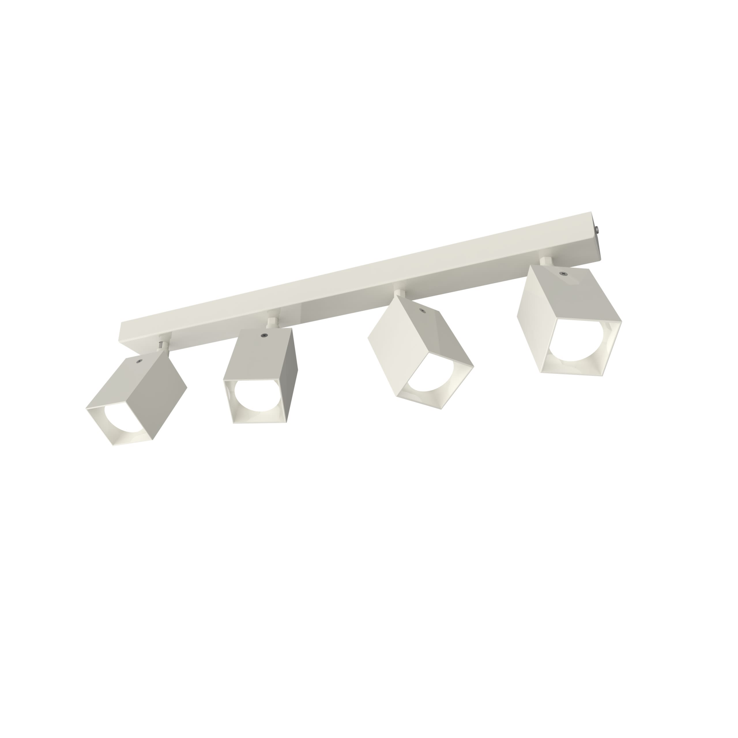 LUMICOM - LUMICOM | BRINCK Plafoniera L, 4X GU10, max 33W, metallo, bianco lucido, L.6cm