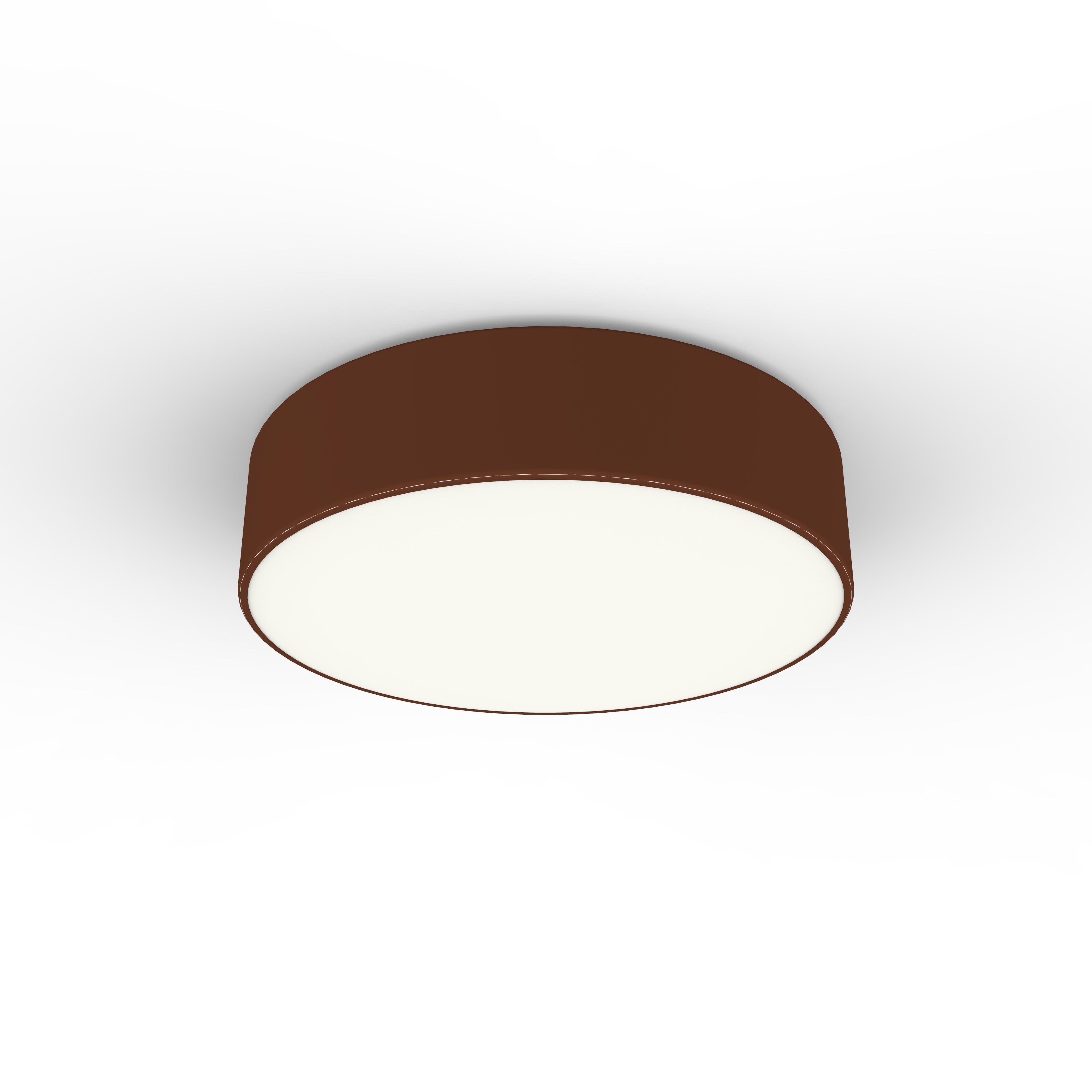 LUMICOM - LUMICOM | PUNNETT Plafoniera, 2X E27, max 42W, metallo/plexiglas, corten, D.30cm