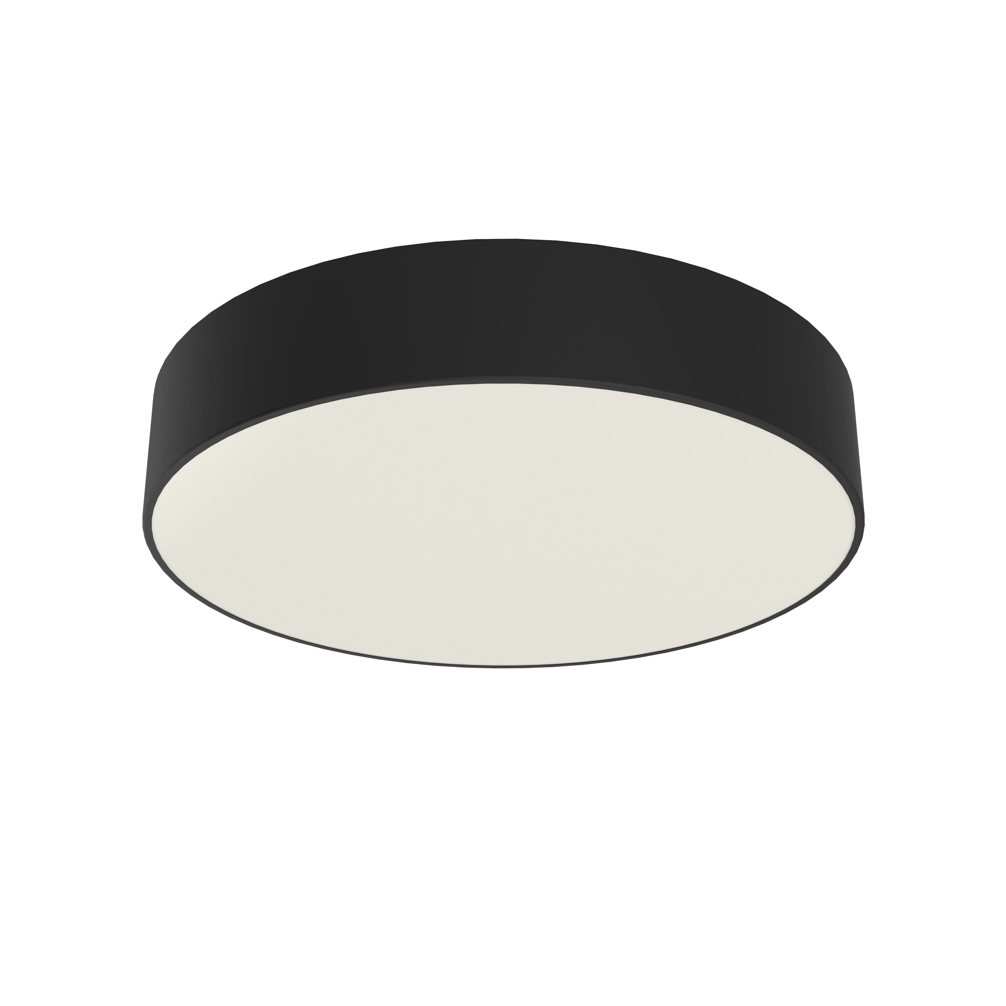 LUMICOM - LUMICOM | PUNNETT Plafoniera, LED INTEGRATO, 18W, 4000K, metallo/plexiglas, nero opaco, D.40cm