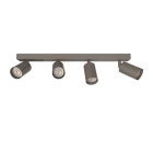 LUMICOM - LUMICOM | FORM L Plafoniera, 4X GU10, max 33W, metallo, tortora lucido, L.60cm
