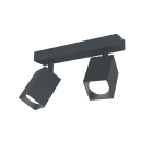 LUMICOM - LUMICOM | BRINCK Plafoniera M, 2X GU10, max 33W, metallo, antracite, L.6cm