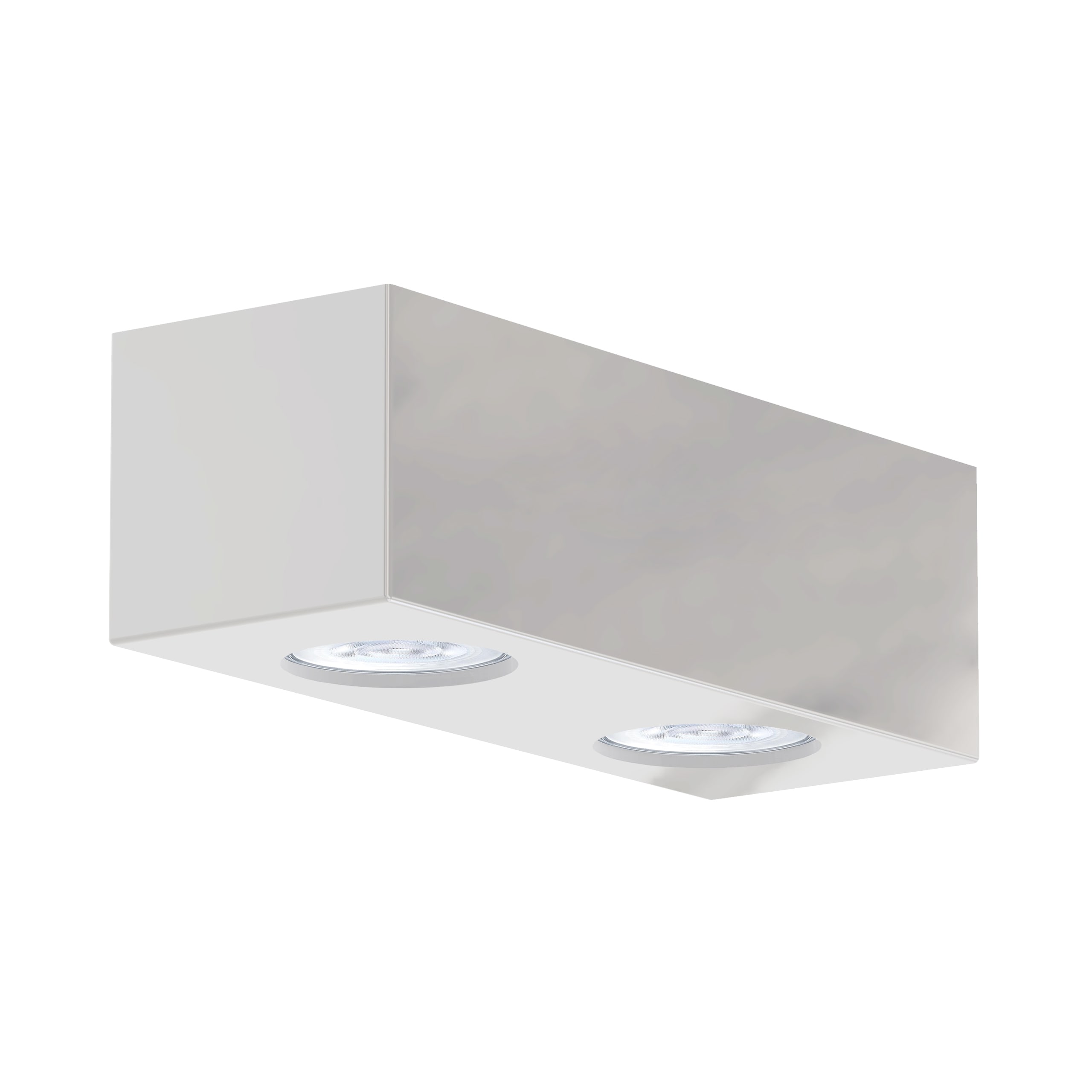 LUMICOM - LUMICOM | MANHATTAN M Plafoniera, 2X GU10, max 33W, metallo, bianco lucido, 25x10cm