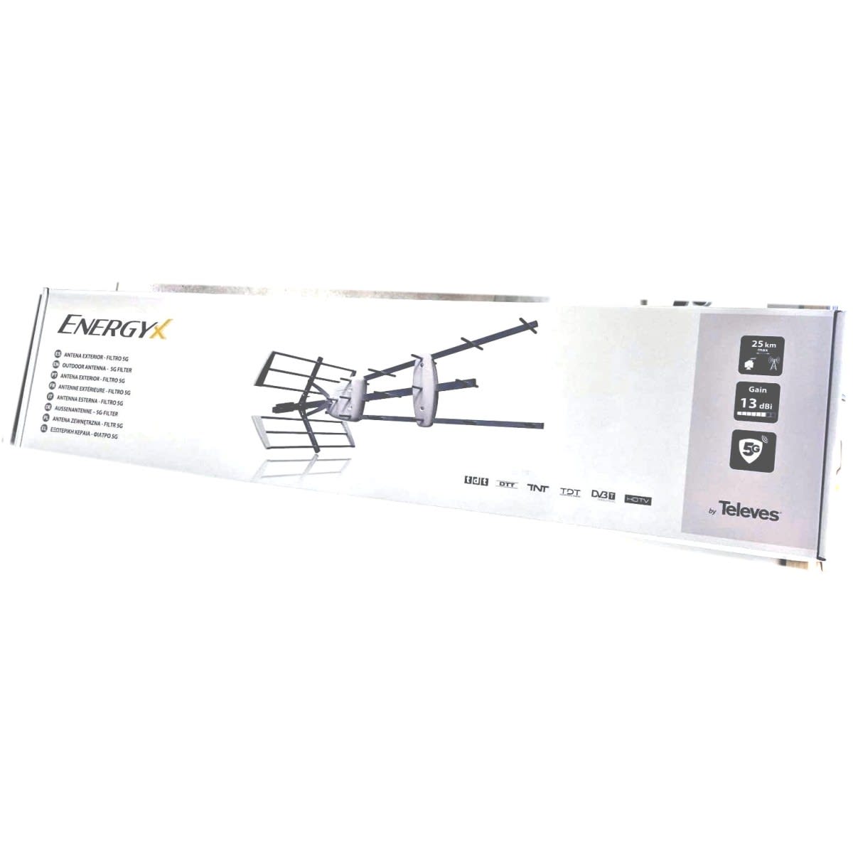 ENERGYX - ANTENNA DIRETTIVA UHF 21-48 FILTRO 5G GUADAGNO 13DB COLORE BIANCO ENERGYX BY TELEVES