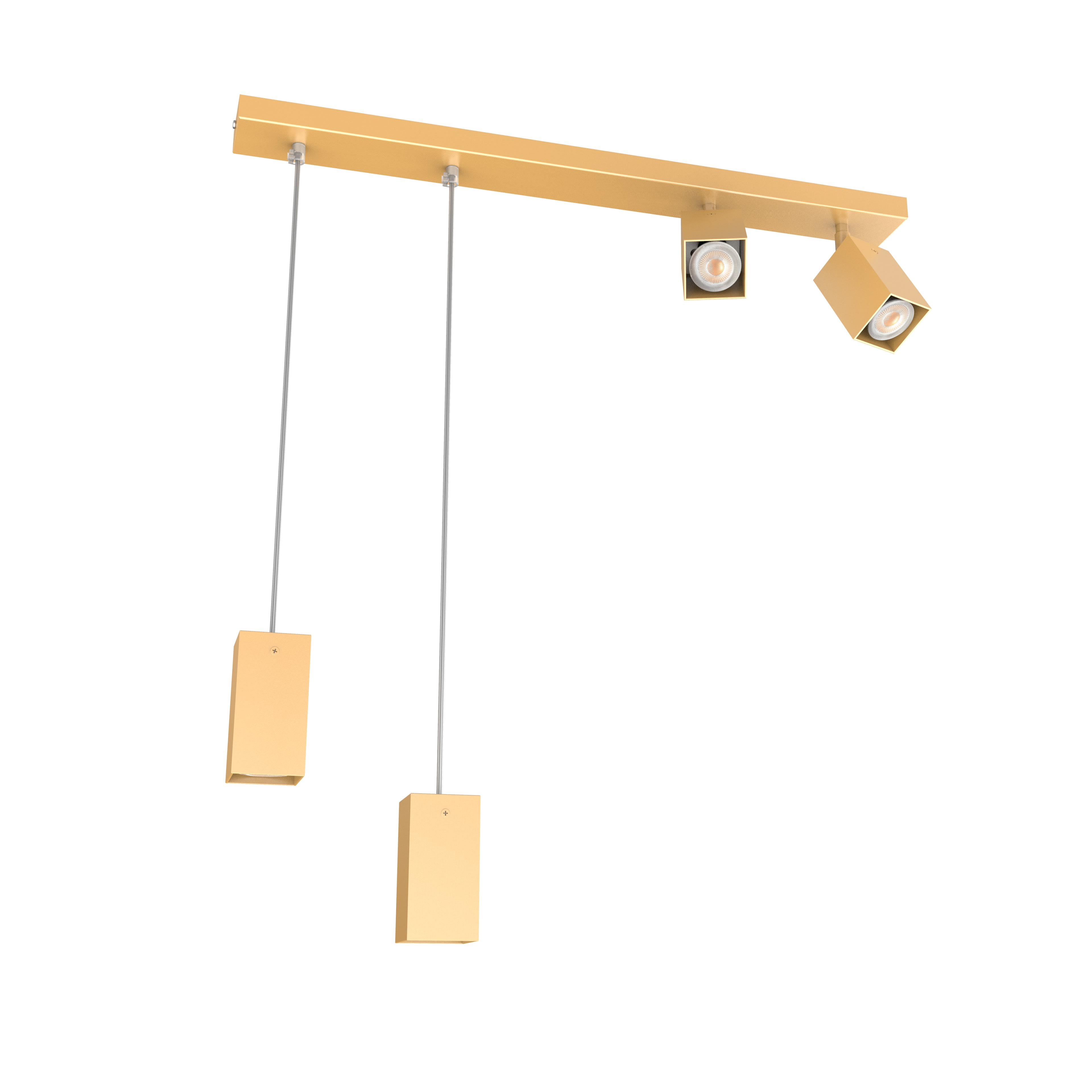 LUMICOM - HYBRICK  plf/sosp h15 metallo oro anodic 4xGU10