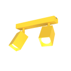 LUMICOM - LUMICOM | BRINCK Plafoniera M, 2X GU10, max 33W, metallo, giallo, L.6cm