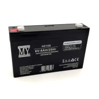 MATSUYAMA - Batteria ricaricabile al piombo 6V 8 Ah - 151x34x94mm.