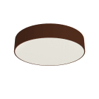 LUMICOM - LUMICOM | PUNNETT Plafoniera, 3X E27, max 42W, metallo/plexiglas, marrone corten, D.40cm