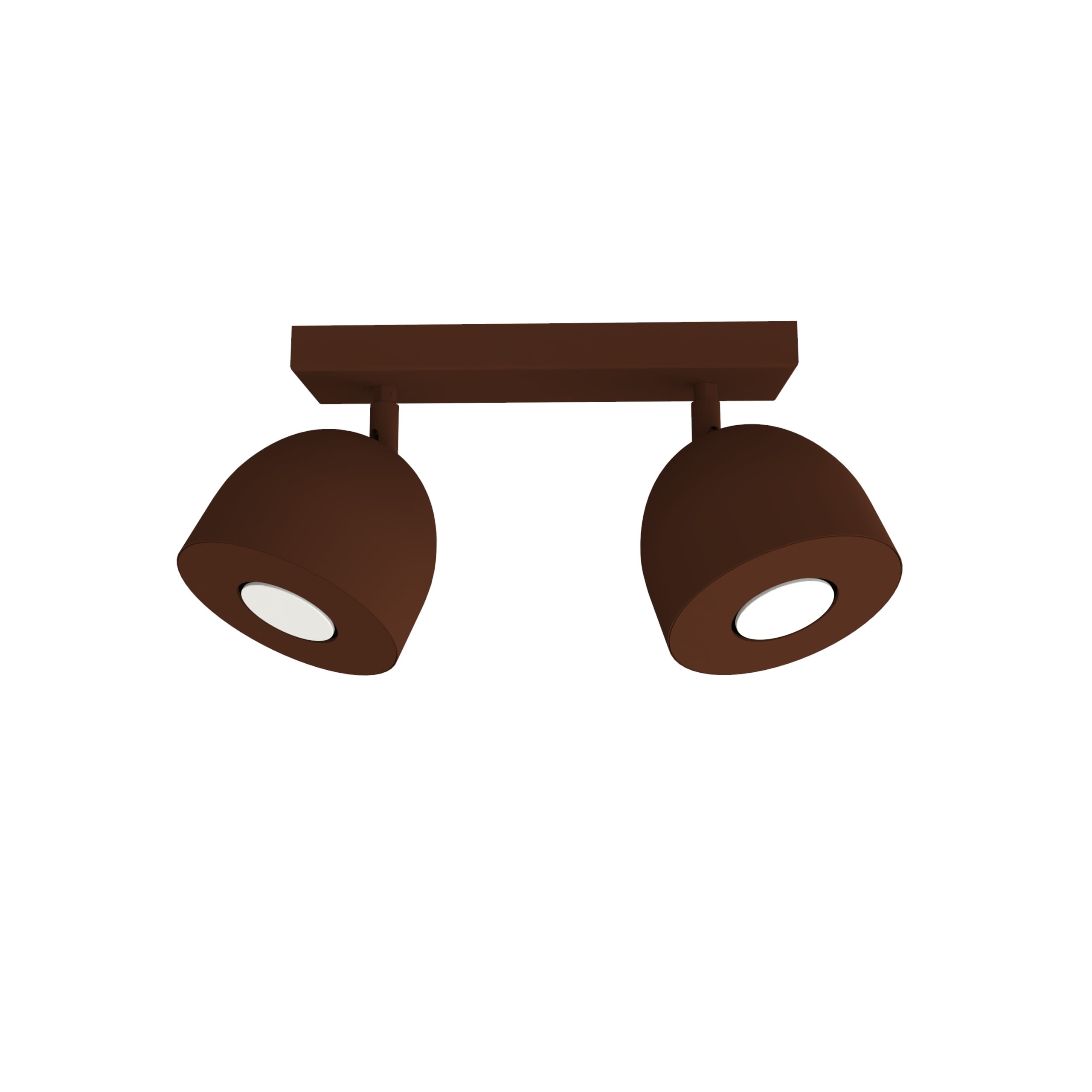 LUMICOM - LUMICOM | CAMPANELLA Plafoniera, 2X GU10, max 33W, metallo, corten, D.12cm