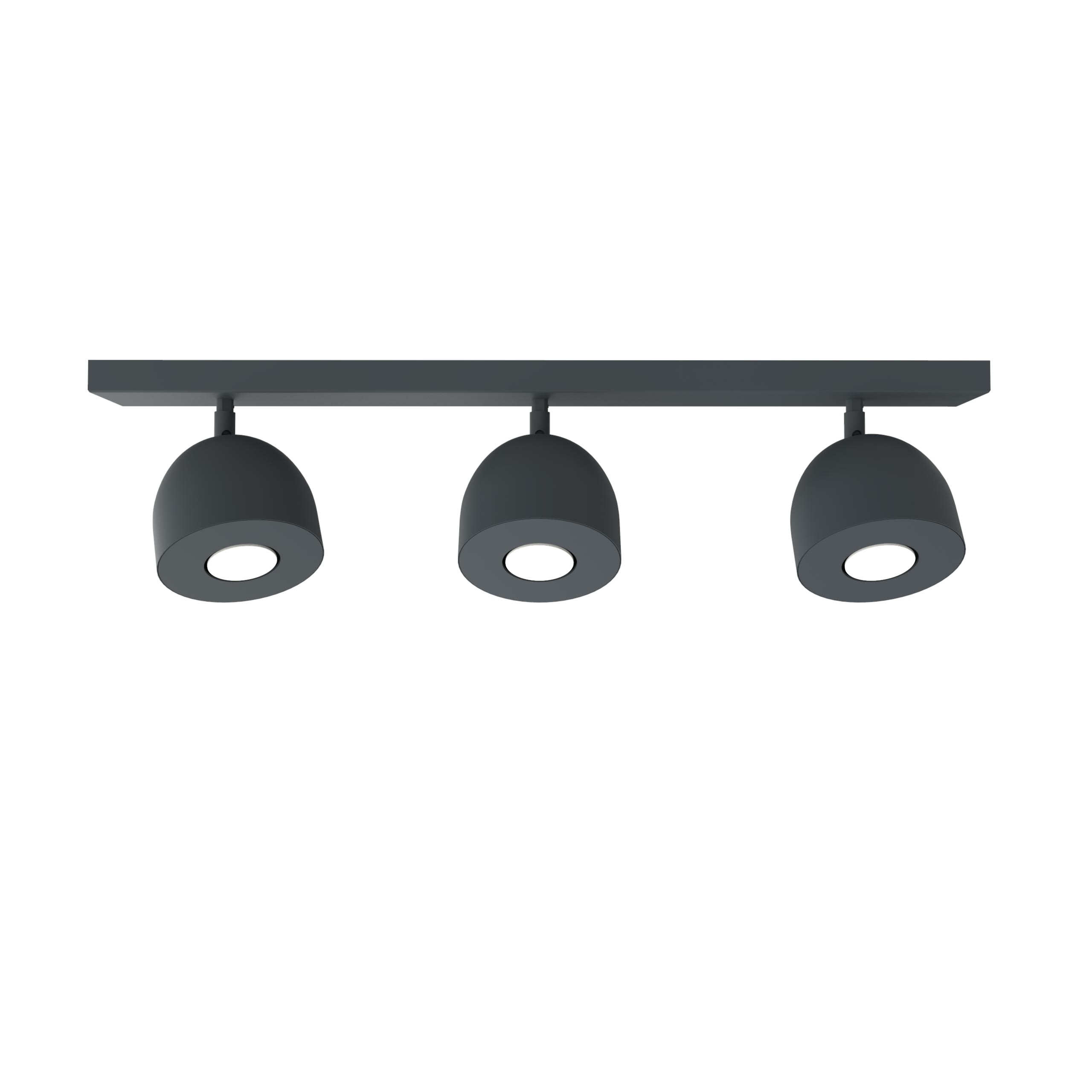 LUMICOM - LUMICOM | CAMPANELLA Deckenleuchte, 3X GU10, max 33W, metall, anthrazit, D.12cm