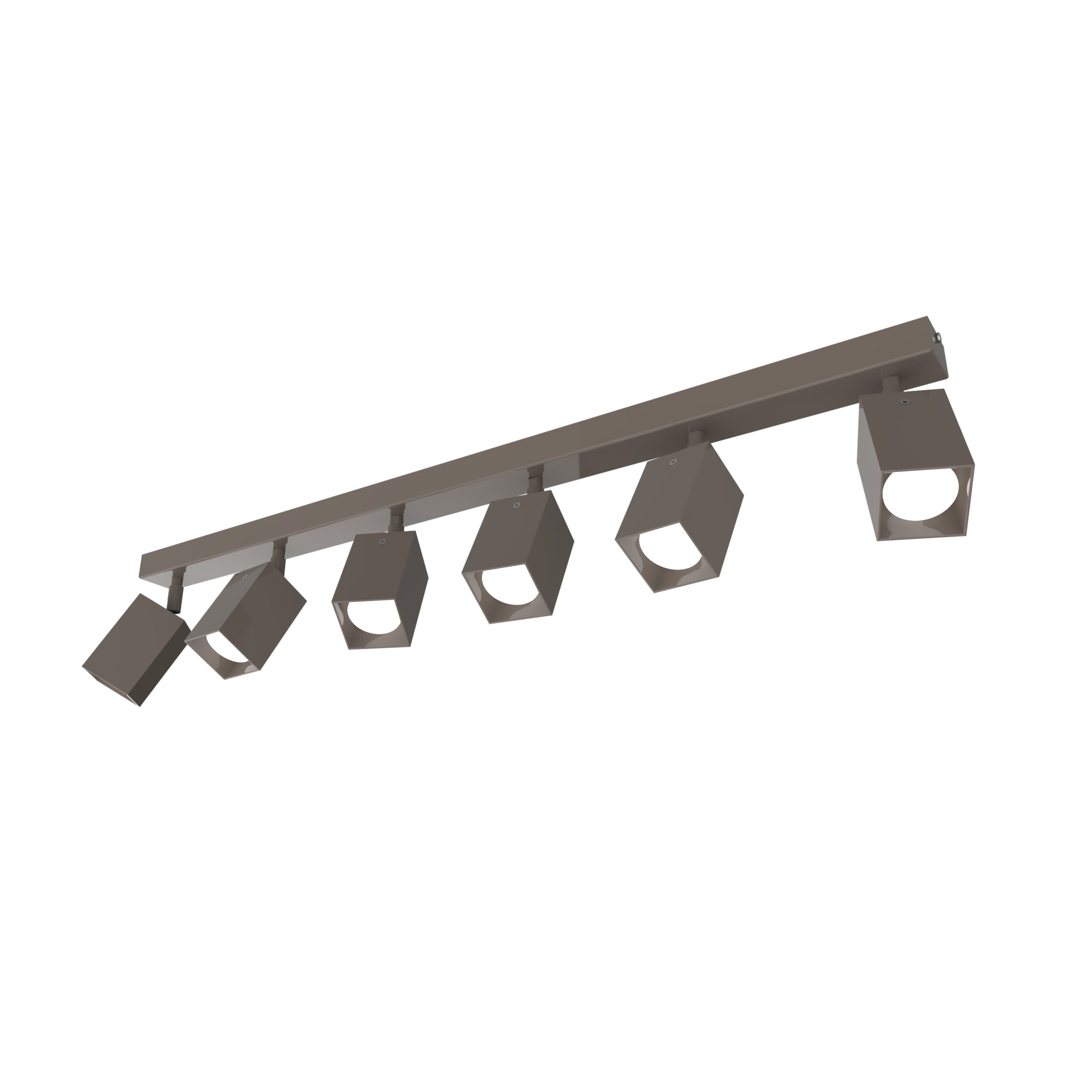 LUMICOM - LUMICOM | BRINCK Plafoniera XL, 6X GU10, max 33W, metallo, tortora lucido, L.6cm