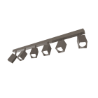 LUMICOM - LUMICOM | BRINCK Plafoniera XL, 6X GU10, max 33W, metallo, tortora lucido, L.6cm