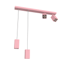 LUMICOM - HYBRICK plf/sosp h15 metallo rosa lotus 4xGU10