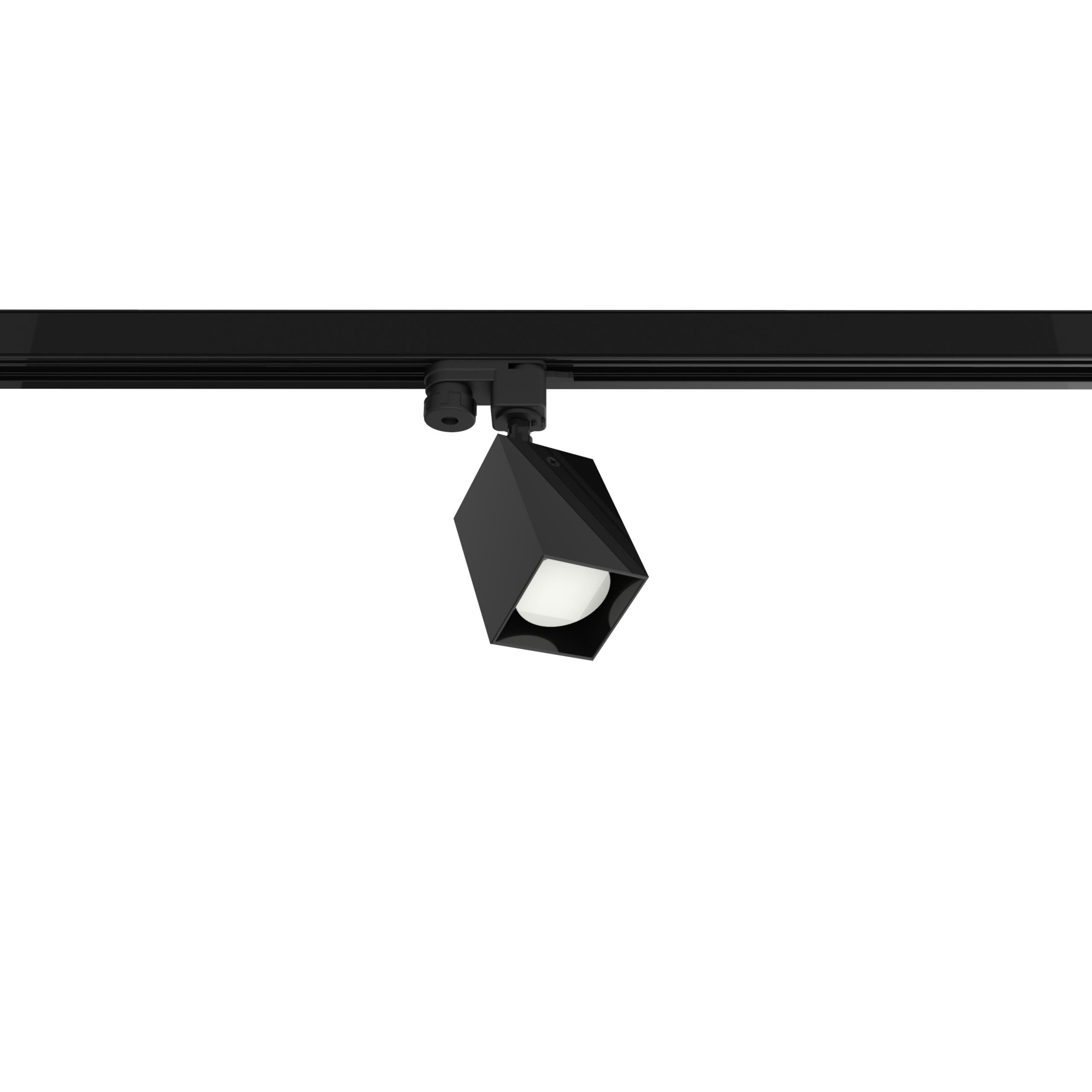 LUMICOM - BRICK TRACK H10 L.6 METALLO NERO LUCIDO 1XGU10