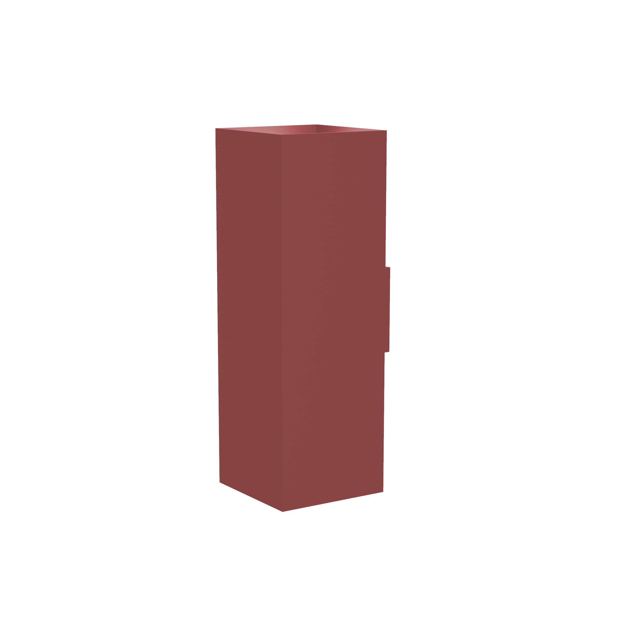 LUMICOM - LUMICOM | CUBE Applique, 2X GU10, max 33W, metallo, rosso cowhide, H18cm