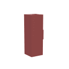 LUMICOM - LUMICOM | CUBE Applique, 2X GU10, max 33W, metallo, rosso cowhide, H18cm