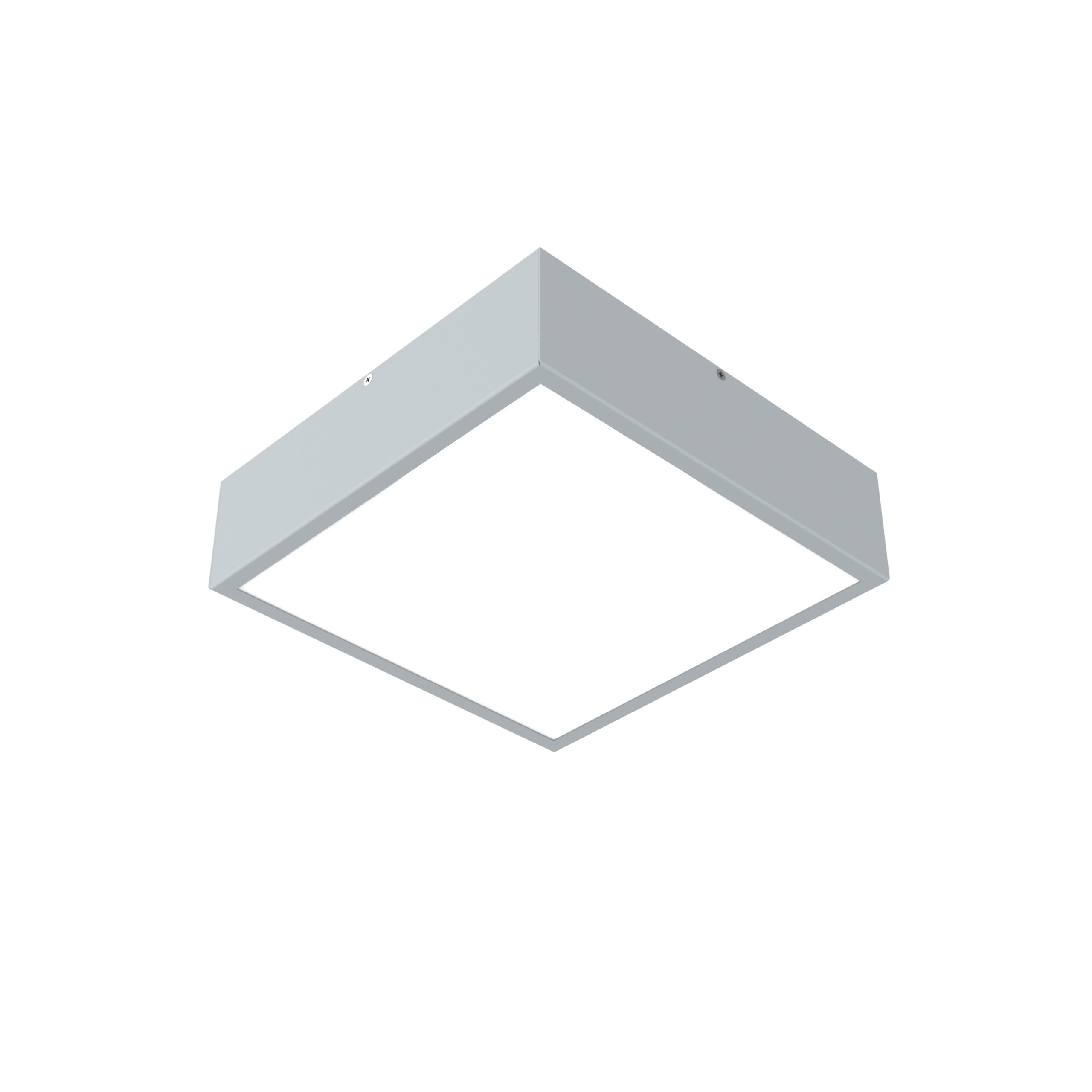 LUMICOM - MONDRIAN PLAFONIERA 28X28 METALLO GRIGIO WINDOW 18W 4000K