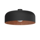 LUMICOM - TUZZI plafoniera ø50 metallo nero/rame 1XE27