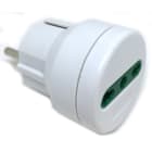 MED - Adattatore Spina Schuko 16 A Presa Bipasso 10 / 16 A BIANCA confezione da 5 pz