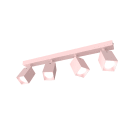 LUMICOM - LUMICOM | BRINCK Plafoniera L, 4X GU10, max 33W, metallo, rosa, L.6cm
