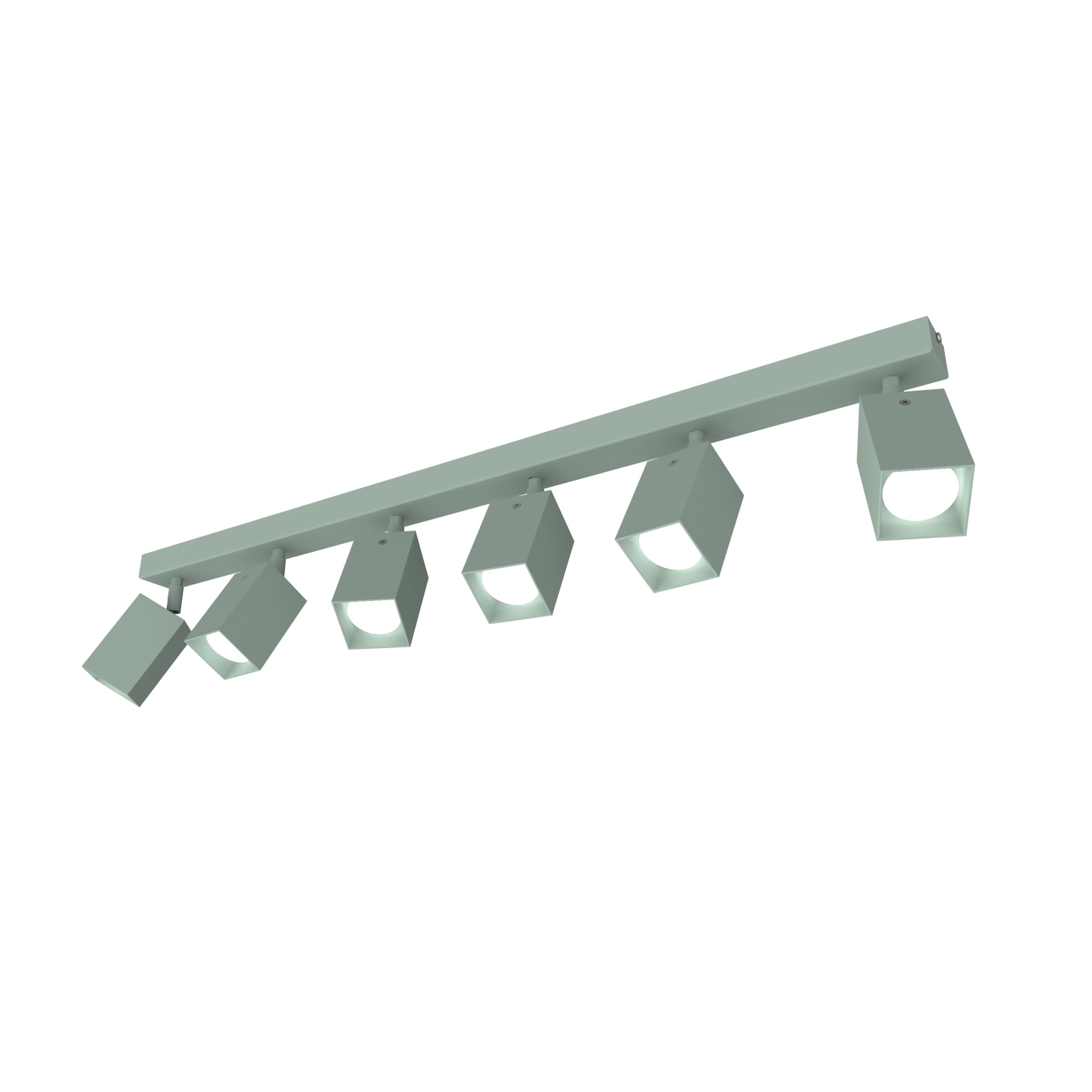 LUMICOM - LUMICOM | BRINCK Plafoniera XL, 6X GU10, max 33W, metallo, verde iceberg, L.6cm