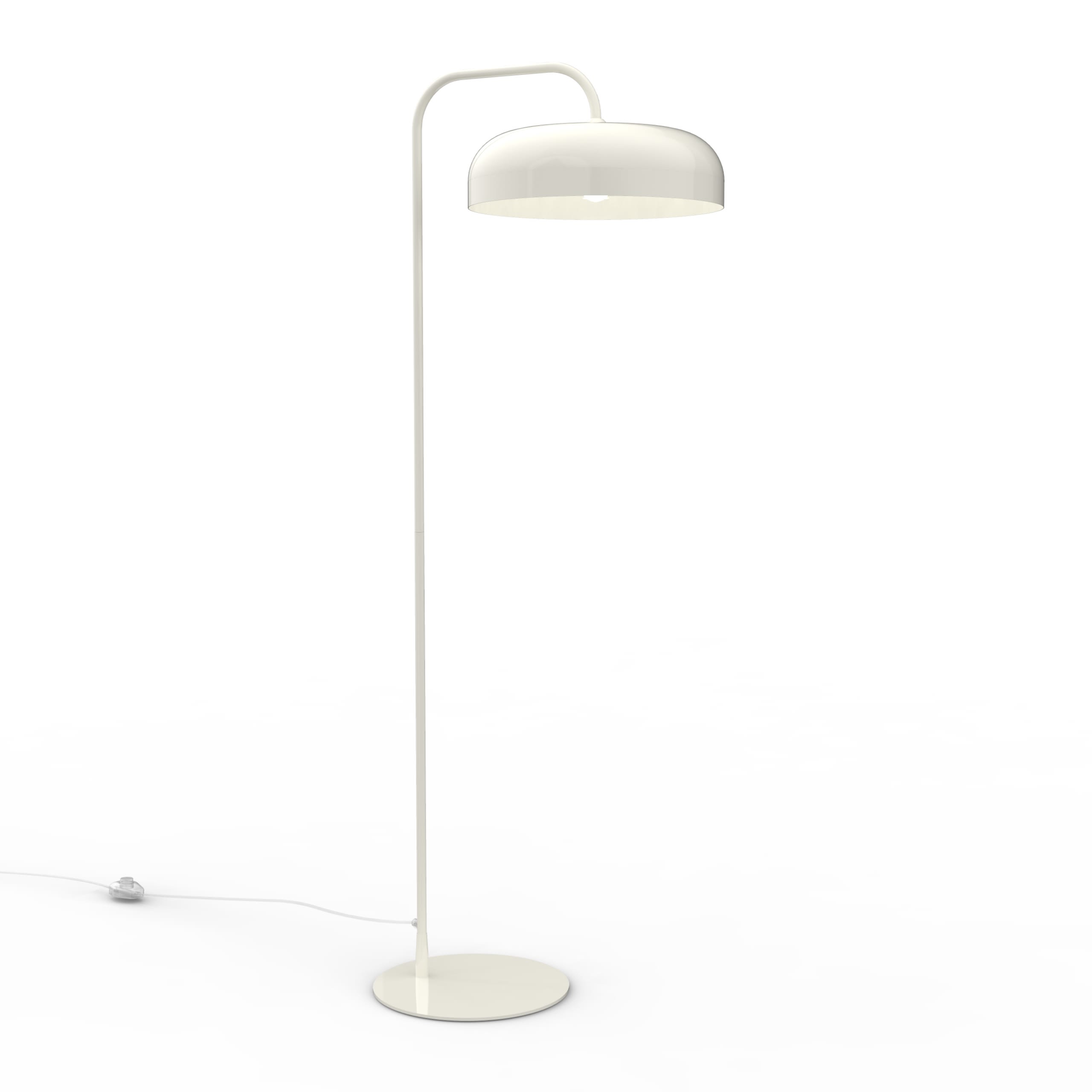 LUMICOM - TUZZI Stehlampe ø40 H165, glanzende weiß, Metall 1xE27