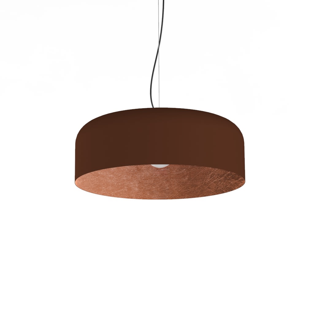 LUMICOM - TUZZI sospensione ø50 metallo corten/rame 1XE27