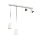 LUMICOM - HYBRICK plf/sosp h15 metallo bianco lucido 4xGU10