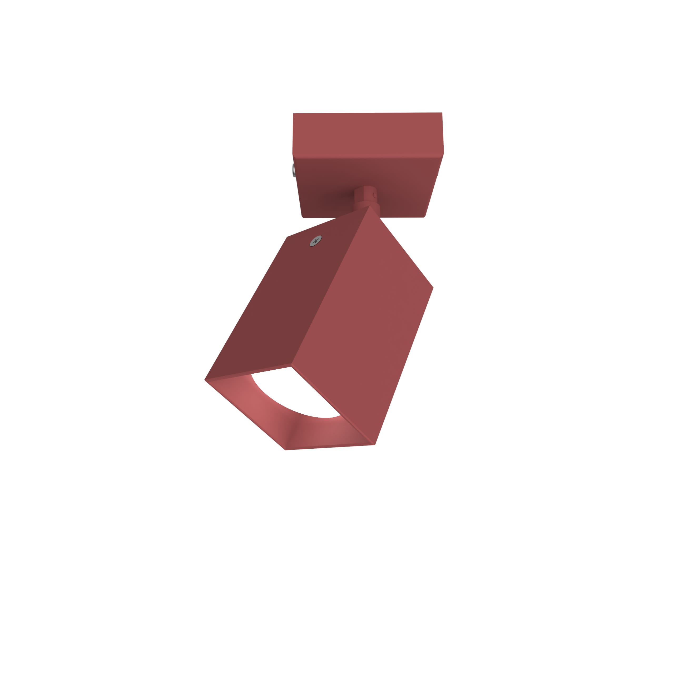 LUMICOM - LUMICOM | BRINCK Plafoniera S, 1X GU10, max 33W, metallo, rosso cowhide, L.6cm