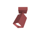 LUMICOM - LUMICOM | BRINCK Plafoniera S, 1X GU10, max 33W, metallo, rosso cowhide, L.6cm