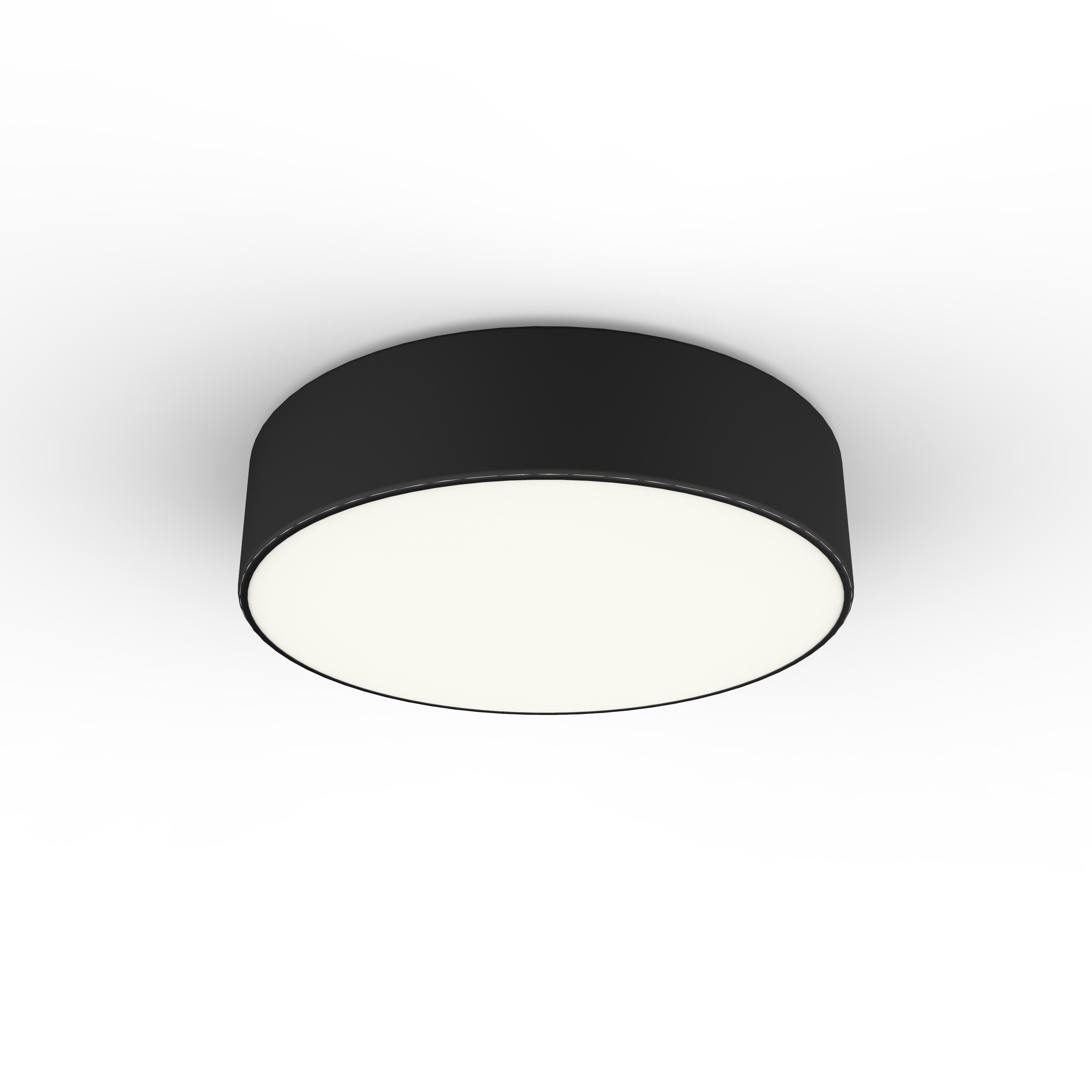 LUMICOM - LUMICOM | PUNNETT Deckenleuchte, LED INTEGRATO, 12W, 4000K, metall/plexiglas, schwarz matt, D.30cm