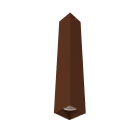 LUMICOM - LUMICOM | CUBE Plafoniera, 1X GU10, max 33W, metallo, marrone corten, H40cm