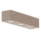 LUMICOM - LUMICOM | MANHATTAN L Plafoniera, 3X GU10, max 33W, metallo, grigio tortora, 30x10cm