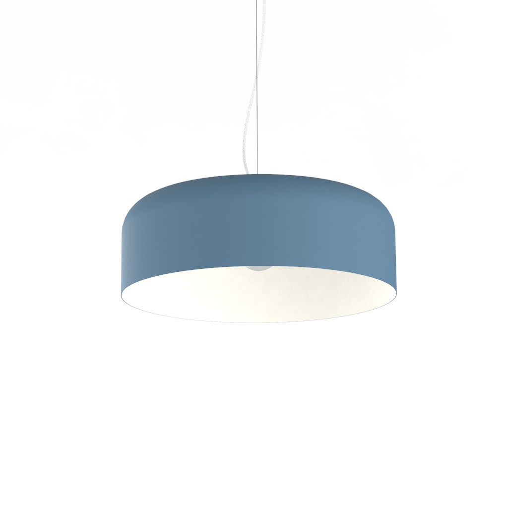 LUMICOM - TUZZI sospensione ø50 metallo blu avio/bianco 1XE27