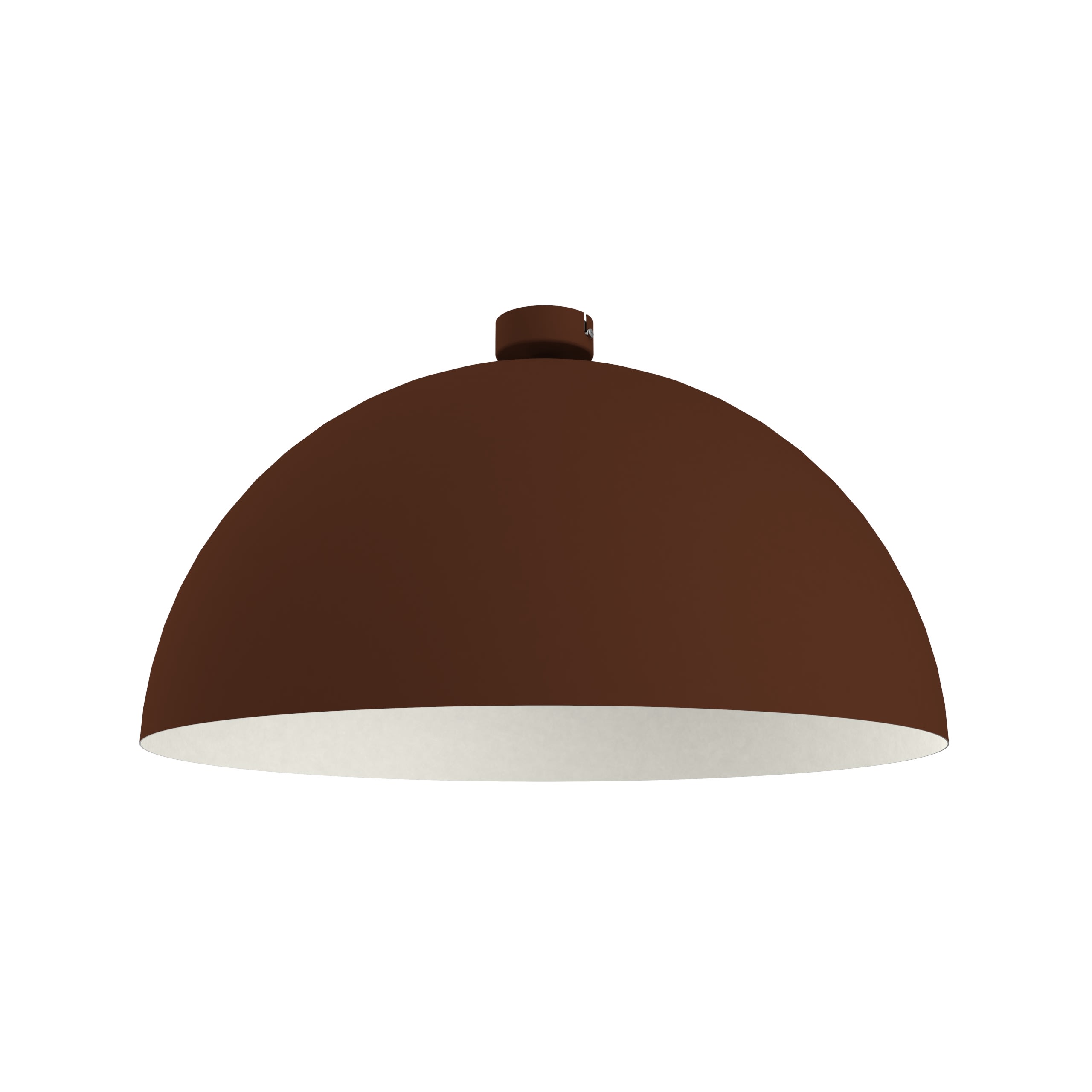 LUMICOM - CASSIS plafoniera Ø60 metallo corten opaco/bianco 1x E27