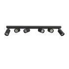 LUMICOM - LUMICOM | FORM plafoniera, 6XGU10, max 33W, metallo, nero, L90cm
