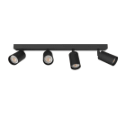 LUMICOM - LUMICOM | FORM L Deckenleuchte, 4X GU10, max 33W, metall, schwarz matt, L.60cm